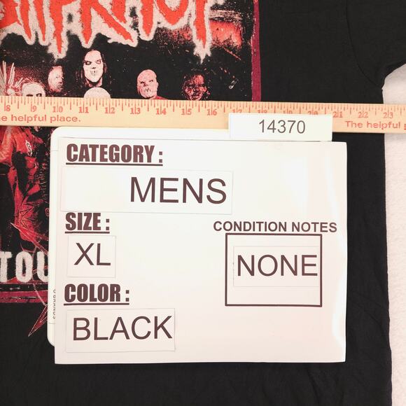 Slipknot Band Short Sleeve Casual Graphic Crew Neck T-Shirt Mens Size XL Black - Picture 7 of 9